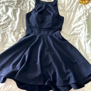 Navy Blue, Size XS, Honey and Rosie, High Neck, Formal Dress